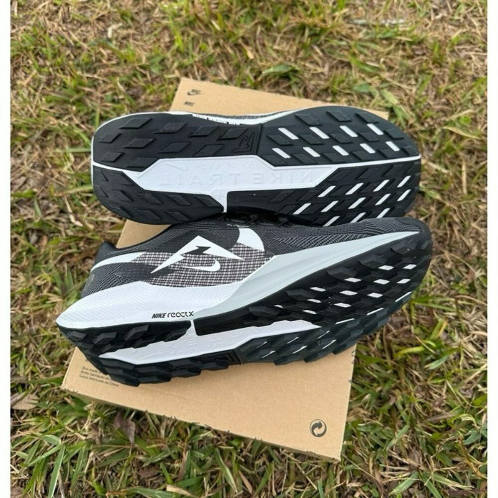 WOMEN'S SIZES NIKE REACTX PEGASUS TRAIL 5 BLACK WHITE DV3865-001 - Picture 6 of 10